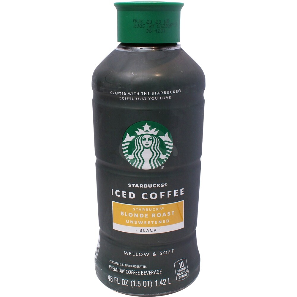 Starbucks Blonde Roast Unsweetened Iced Coffee, 48 Oz