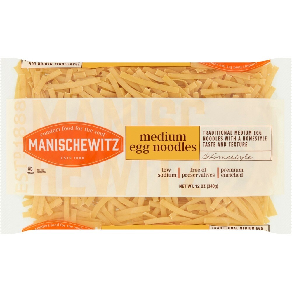 Manischewitz Egg Noodles Medium, 12 Oz