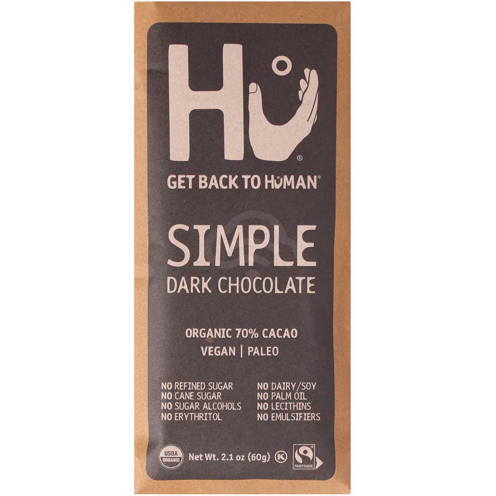 Hu Organic Simple Dark Chocolate, 2.1 Oz