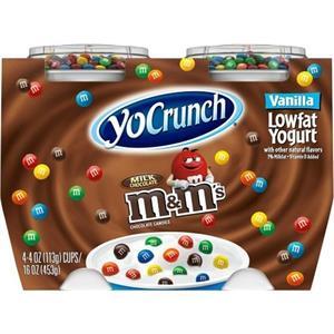 Yo Crunch Yogurt Vanilla W/M&M's 4Pk, 4 Pk